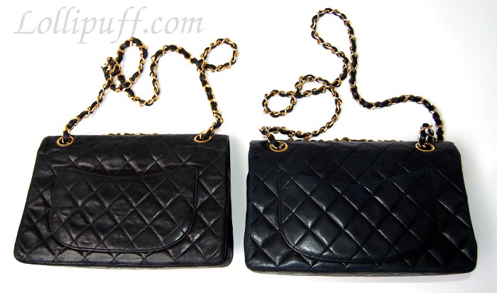 really vintage black lambskin Chanel flap handbags