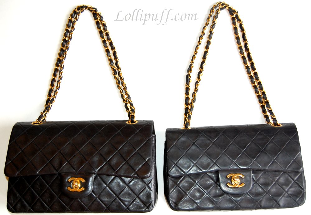 Chanel classic flap medium vs small side by side