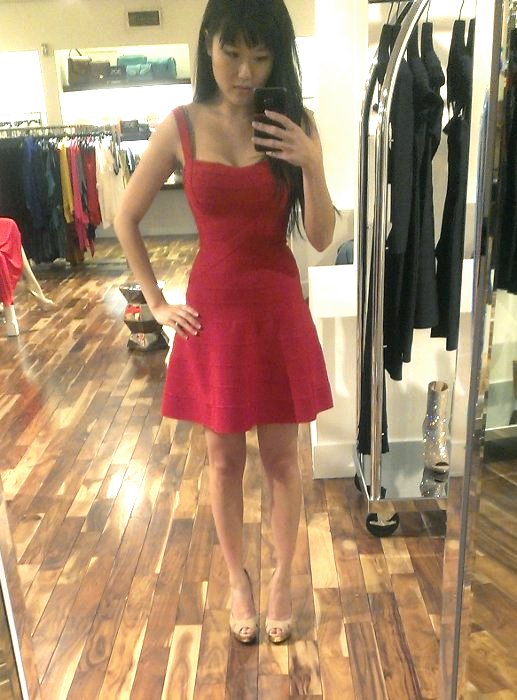 pretty red a-line dress