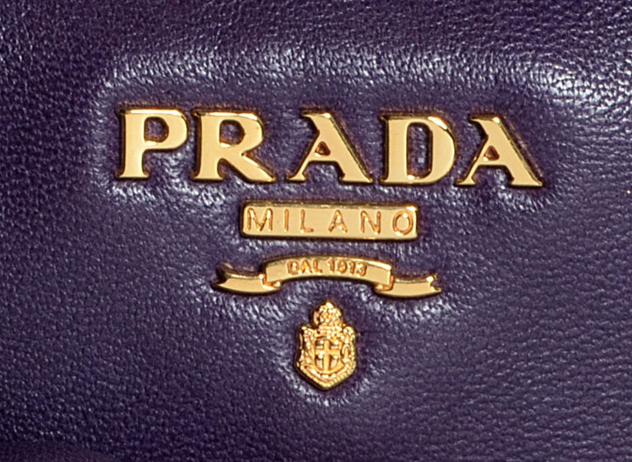 prada stamped logo