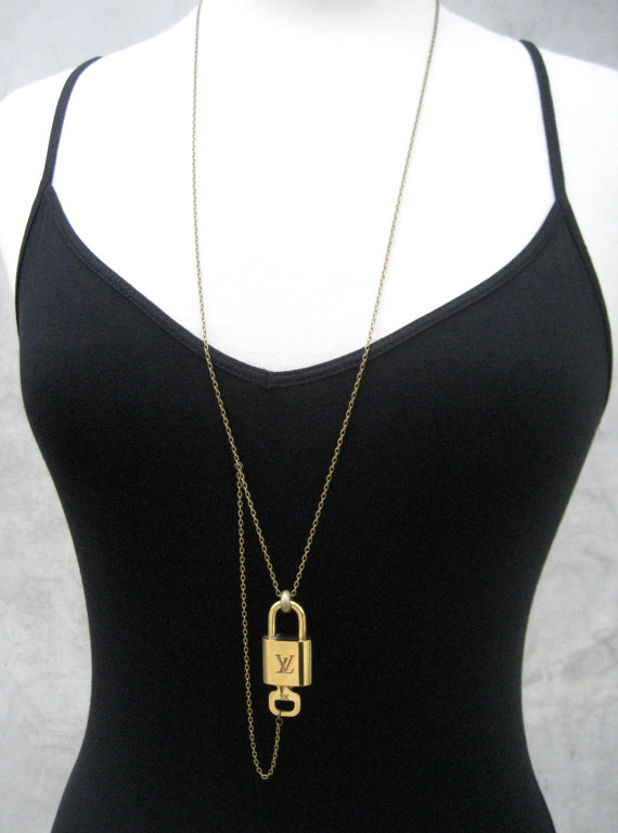 DIY Louis Vuitton Lock Necklace 