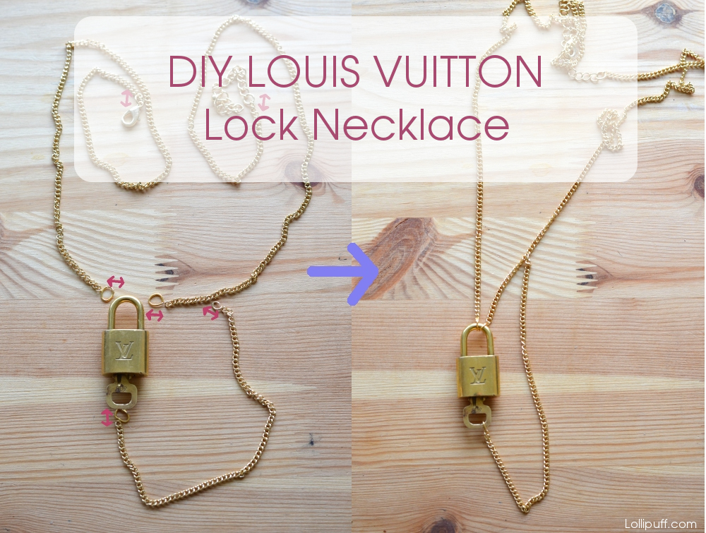 necklace louis vuitton lock real vs fake