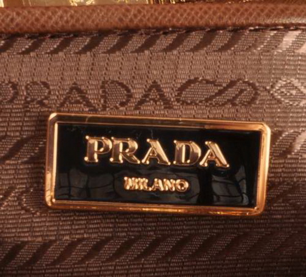 prada stamped logo