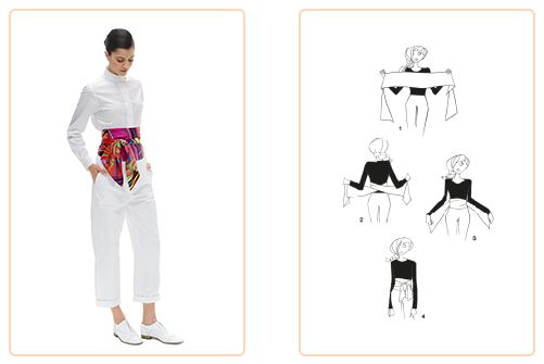 Hermes Scarf Knotting Cards Vol.3: Twilly Manchette  Hermes scarf, Ways to  wear a scarf, How to wear scarves