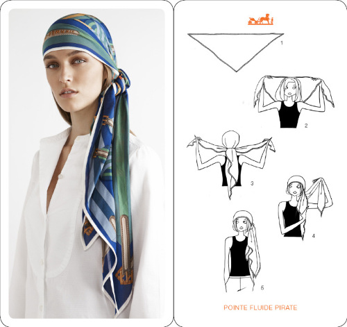 how to fold a hermes scarf