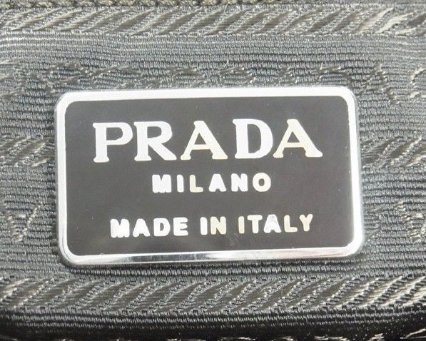 prada stamped logo