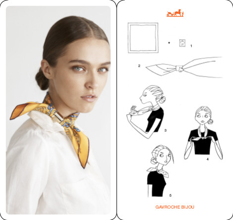 how to fold hermes scarf