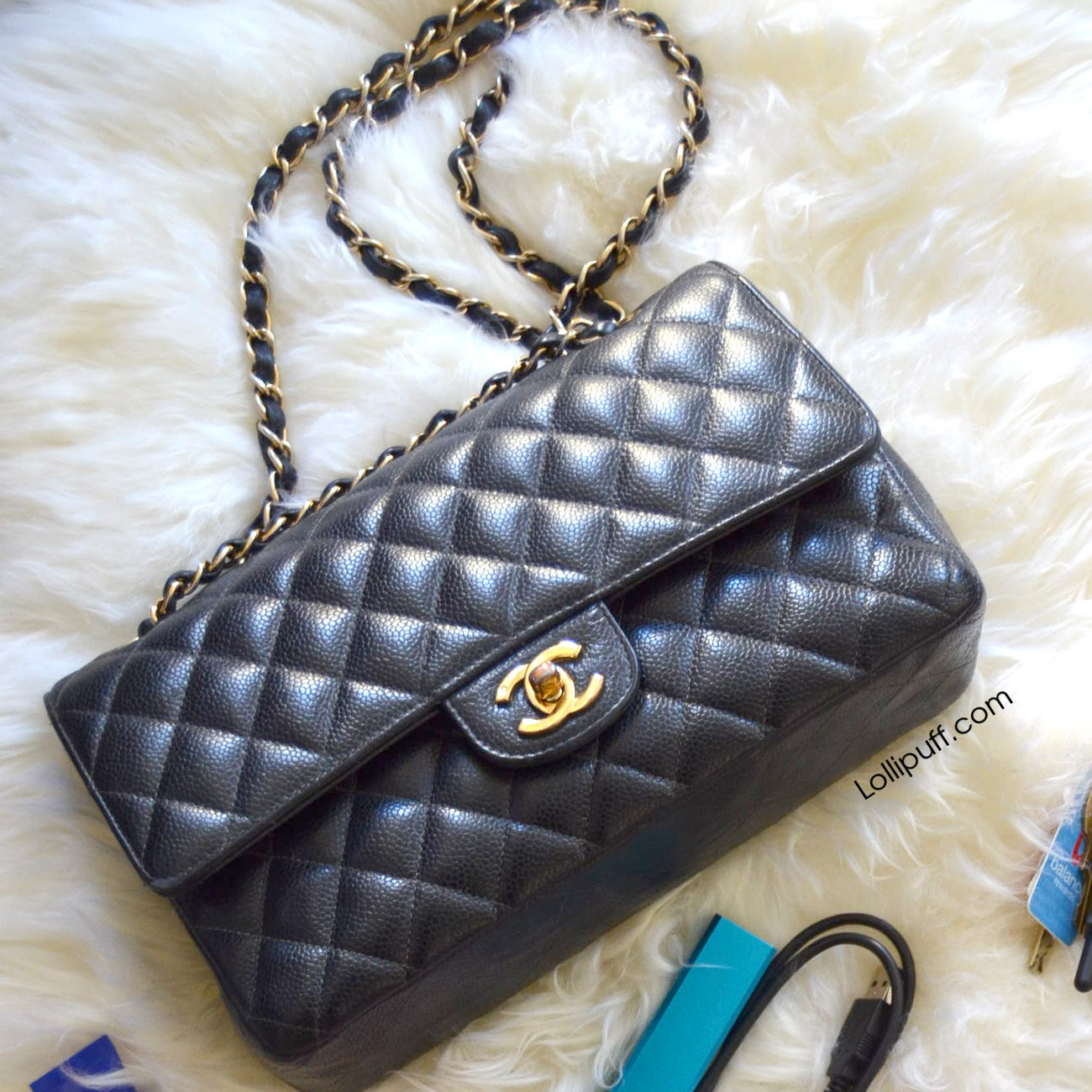 Inside a Medium Classic Chanel Double Flap Bag - Lollipuff