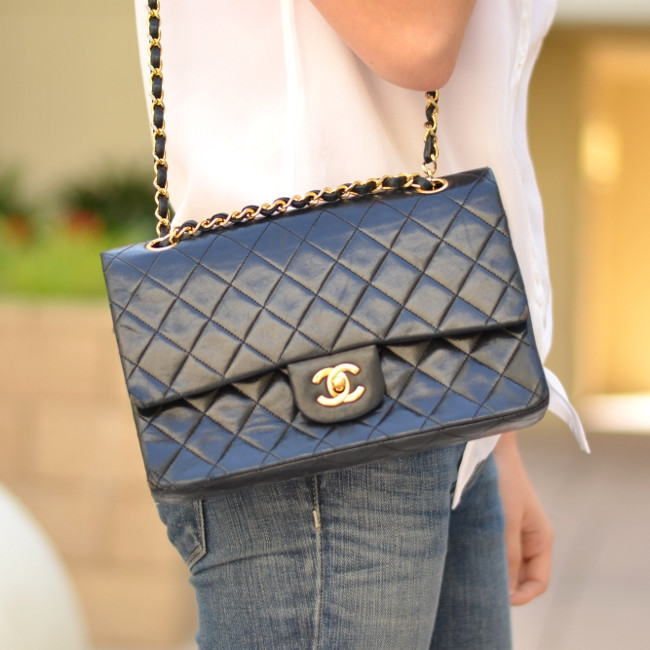 Classic Double Flap Vs. Vintage Single Flap Chanel Bag Lollipuff