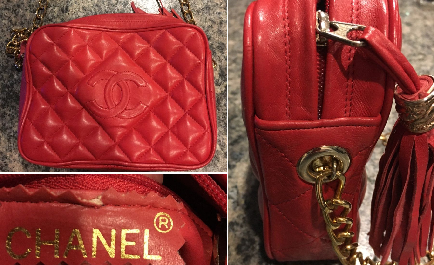 where is the serial number sticker in my chanel backpack
