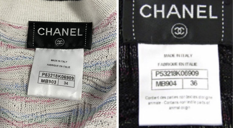 Top 63+ imagen chanel clothing labels authenticate